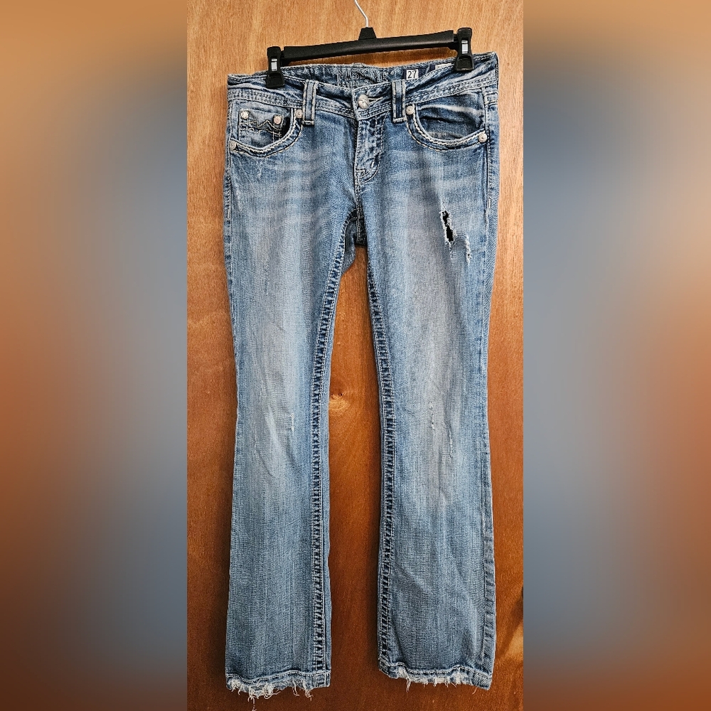 Miss Me Size 27 Bootcut Lightwash Bling Denim Jeans